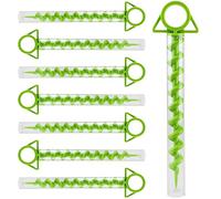EFUTURETIME 8 x Piquets de Tente de Camping Piquet Sardines de Fixation Tent Pegs en Plastique à Vis 29cm avec 8 Tubes en Plastique Transparents, Vert