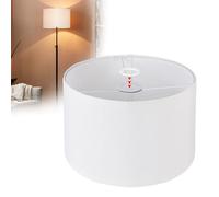 EFUTURETIME Abat-Jour en Tissu H20 X Ø 30 cm, Rond Cylindrique Lin Naturel Adapté Aux Douilles E14/E27, pour Lampadaire Plafonnier Suspension Applique Murale Lampe de Chevet Lampe de Table, Blanc