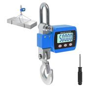 EFUTURETIME Balance Suspendue Numérique 500 KG LCD en Aluminium, Bleu | Crochet à Grue Électronique, Capteur Précis, Portable pour Chasse, Pêche, Ferme, L'usine, Pesage sur Quai
