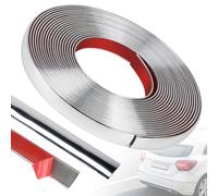 efuturetime Bande Chromée Autocollante pour Garniture de Voiture, 20mm x 8m, Moulure Adhesive Decorative Murale, Baguette de Finition Universel pour Auto, Miroir, Mur, Porte, Meuble, Argent Brillant