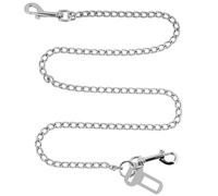 EFUTURETIME Ceinture de Sécurité Chien 125 cm, Chaîne en Acier Inoxydable