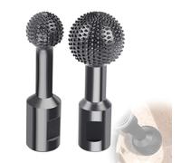 EFUTURETIME Fraise Rotative Sphérique pour bois, φ 25 mm + 40mm, Ball Gouge en Acier au Carbone avec Filetage M14, pour Meuleuse d'Angle 115/125 mm, Idéal pour Creuser Graver Poncer sur Bois