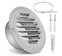 EFUTURETIME Grille Aération Ronde 100 mm Inox avec Grillage Métallique