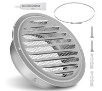EFUTURETIME Grille Aération Ronde 150 mm Inox avec Grillage Métallique