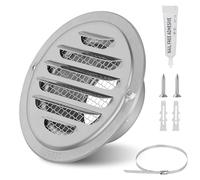 EFUTURETIME Grille Aération Ronde 70 mm Inox avec Grillage Métallique