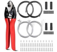 efuturetime Kit Cable Frein Velo 83 Pièces avec Pince à Câbles pour Vélo, Câbles Frein & Dérailleur Galvanisés, Gaines Bowden et Embouts, O-Rings - Cable de Frein Vélo pour VTT