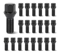 EFUTURETIME Lot de 20 Boulons de Roue, M14 x 1,25, 27 mm, Cône 60°, Goujons de Roue Clé 17 mm, Compatibles avec BMW Série 1, Série 3 et Série 5