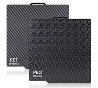 EFUTURETIME Plaque de Construction 3D 257x257 mm, Double Face PET+PEO, Hot Bed en Acier Ressort Flexible pour Bambu Lab X1/X1C/X1E/P1P/P1S/A1