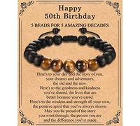 EFVISD 12e, 13e, 14e, 15e, 16e, 17e, 18e, 21e, 30e, 40e, 50e, 60e, 70e, 80e, 90e, 100e anniversaire - Bracelet d'anniversaire pour homme - Bracelet d'anniversaire pour garçons, hommes, papa, fils