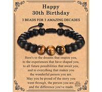 EFVISD 12e, 13e, 14e, 15e, 16e, 17e, 18e, 21e, 30e, 40e, 50e, 60e, 70e, 80e, 90e, 100e anniversaire - Bracelet d'anniversaire pour homme - Bracelet d'anniversaire pour garçons, hommes, papa, fils