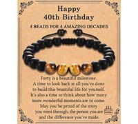 EFVISD 12e, 13e, 14e, 15e, 16e, 17e, 18e, 21e, 30e, 40e, 50e, 60e, 70e, 80e, 90e, 100e anniversaire - Bracelet d'anniversaire pour homme - Bracelet d'anniversaire pour garçons, hommes, papa, fils