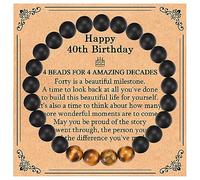 EFVISD 12e, 13e, 14e, 15e, 16e, 17e, 18e, 21e, 30e, 40e, 50e, 60e, 70e, 80e, 90e, 100e anniversaire - Bracelet d'anniversaire pour homme - Bracelet d'anniversaire pour garçons, hommes, papa, fils