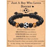 EFVISD Bracelet de football, basket-ball, baseball, hockey - Cadeau pour garçons, joueurs, amateurs d'équipe, fils, petit-fils, frère, neveu, ami comme cadeau d'anniversaire, de Saint-Valentin, de