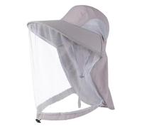 EFzkrtvm Chapeau Anti-moustiques pour l'extérieur, Chapeau en Filet à tête de moucheron Multicolore, 1/2 pièces, Pliable, Respirant, pêche Plein air(1pcss Gray)