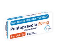 EG Conseil Pantoprazole 20mg Brûlures D'Estomac 7 Comprimés Gastro-Résistants