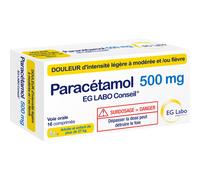 EG Conseil Paracétamol 500mg Douleurs Légères À Modérées Et Fièvre 16 Comprimés