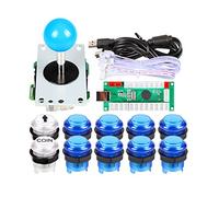 EG STARTS 1 lecteur d'arcade USB codeur pour PC jeux Blue Stick Controller + 10 boutons lumineux LED pour arcade joystick kit bricolage pièces Mame Raspberry Pi
