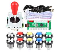 EG STARTS 1 lecteur LED Arcade DIY Kit encodeur USB pour manettes Ellipse et ovale + boutons arcade LED 5 V pour jeux vidéo Mame Raspberry Pi Arcade1up (mélange de couleurs)