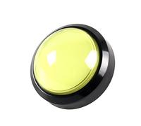EG STARTS 4 Pouces 100mm Big dôme 12V LED Lumineux des Boutons poussoirs avec Micro pour Arcade Machine Jeux vidéo Pièces (Jaune)