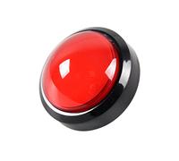 EG STARTS 4 Pouces 100mm Big dôme 12V LED Lumineux des Boutons poussoirs avec Micro pour Arcade Machine Jeux vidéo Pièces (Rouge)
