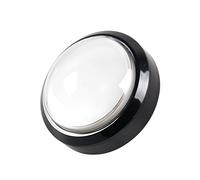 EG STARTS 4 Pouces 100mm Big dôme 12V LED Lumineux des Boutons poussoirs avec Micro pour Arcade Machine Jeux vidéo Pièces (Blanc)