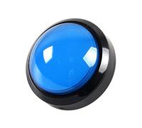 EG STARTS 4 Pouces 100mm Big dôme 12V LED Lumineux des Boutons poussoirs avec Micro pour Arcade Machine Jeux vidéo Pièces (Bleu)