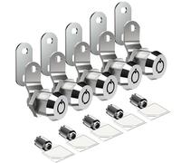 EG STARTS 5X Arcade Machine Cash Box Tool Box Tub Lock Cam Cabinet Atom avec 5 Mêmes Clés pour Jeux Jamma Mame Kit Pièces (Serrure Courte)