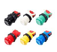 EG STARTS 6x American Style Standard Boutons d'arcade commutables Happ Type Terminal à bouton poussoir 30mm, 187 "(4.8mm) Jamma Mame Kit Pièces Chaque Couleurs de 1 Pcs
