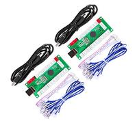 EG STARTS Arcade 2 joueurs encodeur USB zéro retard vers manette de jeux PC Boutons pour PC, MAME, Raspberry Pi, Arcade1Up - 3 sorties d'alimentation rouges (5 broches + style Happ)