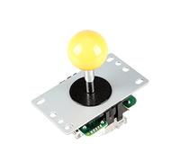 EG STARTS Arcade Bâton Manette Joystick Classique Concurrence Bâton 4-8 Voies Réglables (Mad Catz SF4 Tournoi Joystick Compatible) Jamma Mame Machine jeux Parties (Jaune)