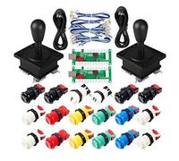 Eg Starts Classic Arcade Game Diy Part For Mame Usb Cabinet 2x Zero Delay Usb Encoder To Pc Games + 2x 8 Way Joystick + 18x Arcade Push Button (Including 1p 2p Start Buttons) Multiple Colour Kits