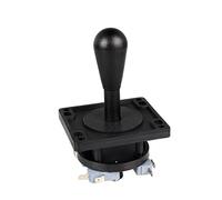 EG STARTS Concurrence d'arcade de Style américain 2Pin Joystick Noir commutable de l'opération de 8 manières, poignée Noire elliptique, précision 8-Way 187 (4.8mm) Terminal