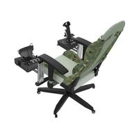 EG STARTS Ensemble de 2 Supports de Siège de Simulation de Vol avec Montage sur Chaise Système Throttle Hotas Compatible avec Logitech G X56 X52 Pro Thrustmaster Airbus Hotas TCA T.16000M Support de