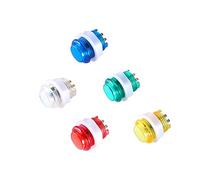 EG STARTS Lot de 5 boutons poussoirs lumineux à LED 24 mm 5 V pour joystick Arcade Jeux Mame Jamma Raspberry Pi 2