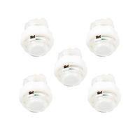 EG STARTS Lot de 5 boutons poussoirs lumineux LED 24 mm avec interrupteur intégré 5 V pour jeux d'arcade classiques Mame Jamma Raspberry Pi et blanc