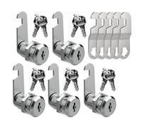 EG STARTS Lot de 5 serrures à came pour armoire de classement avec clés identiques de 2,2 cm pour boîte aux lettres, tiroir, commode, compartiment de camping-car, boîte à outils