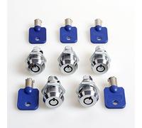 EG Starts Lot de 5 serrures d'arcade courtes de 1,6 cm pour porte de monnaie - 5 clés identiques pour machine d'arcade et consoles de jeux vidéo Jamma Mame