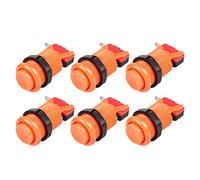 EG STARTS Lot de 6 boutons Arcade standard commutables type Happ 30 mm Borne 3/16" pour kit Jamma Mame (Orange)