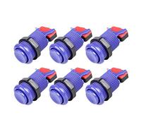 EG STARTS Lot de 6 boutons Arcade standard commutables type Happ 30 mm Borne 3/16" pour kit Jamma Mame Violet foncé