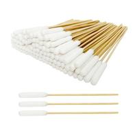 Egaageoi Lot de 100 cotons-tiges longs en bambou pour oreilles de chiens de 15,2 cm - Nettoyage doux et efficace des animaux de compagnie, toilettage et premiers secours