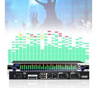 Égaliseur 31 bandes, analyseur de spectre musical LED professionnel 30 W avec réduction du bruit et 10 effets prédéfinis pour studio d'enregistrement et présentations de conférence