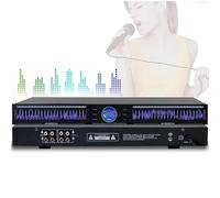 Égaliseur audio 22 bandes, égaliseur graphique stéréo hi-fi séparé avec 10 effets prédéfinis, montage en rack 1u double canal, réduction automatique du bruit, for studio d'enregistrement