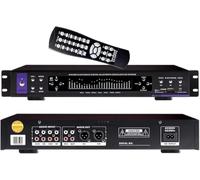 Égaliseur Audio Graphique Numérique À 32 Segments | 12 Modes De Musique Rythmique, Processeur Audio Professionnel À Réduction De Bruit Intelligente(Black)