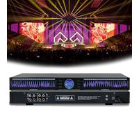 Égaliseur audio - Graphique stéréo 22 bandes, double canal hifi, réduction automatique du bruit, 10 effets prédéfinis, montage en rack 1U pour studio d'enregistrement
