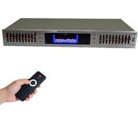 Égaliseur Audio HiFi - Égaliseur Graphique Numérique Professionnel avec Affichage du Spectre LED, Télécommande Et Accordeur De Rythme Dynamique Inclus pour Studio Et Usage Domestique Gold
