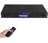 Égaliseur Audio HiFi - Égaliseur Graphique Numérique Professionnel avec Affichage du Spectre LED, Télécommande Et Accordeur De Rythme Dynamique Inclus pour Studio Et Usage Domestique Black