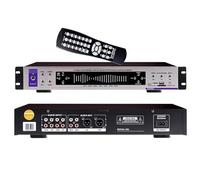 égaliseur Audio Numérique HiFi égaliseur Graphique Bluetooth avec Télécommande Affichage du Spectre Musical à 32 Segments Contrôle du Volume Fonction De Réduction du Bruit 12 Motifs Rythmiques Silver