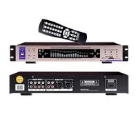 égaliseur Audio Numérique HiFi égaliseur Graphique Bluetooth avec Télécommande Affichage du Spectre Musical à 32 Segments Contrôle du Volume Fonction De Réduction du Bruit 12 Motifs Rythmiques Gold