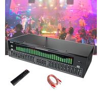 Égaliseur d'affichage à spectre dynamique,connectivité Bluetooth|Décodage coaxial optique|Réduction du bruit|Accordage indépendant, for scène, concert, maison et studio d'enregistrement