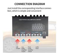 Égaliseur de voiture professionnel à 5 bandes, réglage multifonctionnel de l'égaliseur de voiture, égaliseur paramétrique pour système de voiture, amplificateur croisé pour le